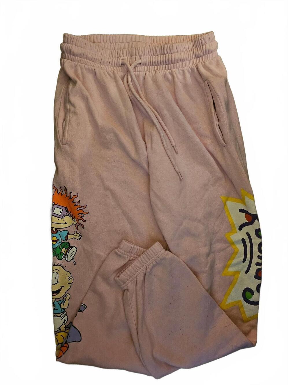 Nickelodeon Rugrats Pink Soft Fleece Pull On Jogger Pants Soze XS womens